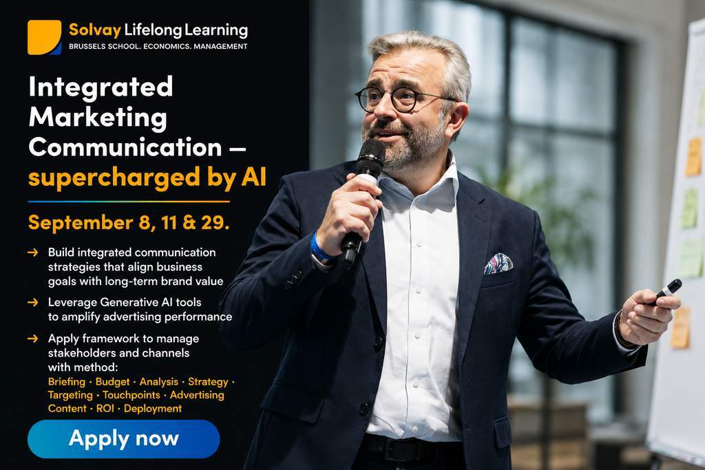 Affiche de la formation de trois jours sur le marketing intégré et l'intelligence artificielle à Solvay